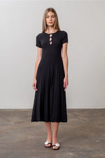 Each Their Own Button Detail Midi Dress