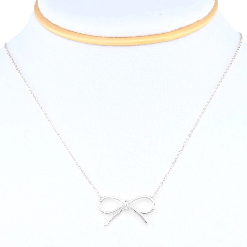 Wire Bow Ribbon Necklace