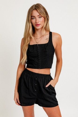 Sadie Square Neck Hook & Eye Top