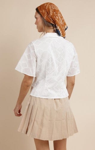 Sunlit Path Tie Front Top