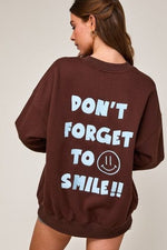 Don't Forget to Smile Crew Neck