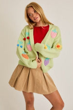 Fruit Basket Open Front Cardigan