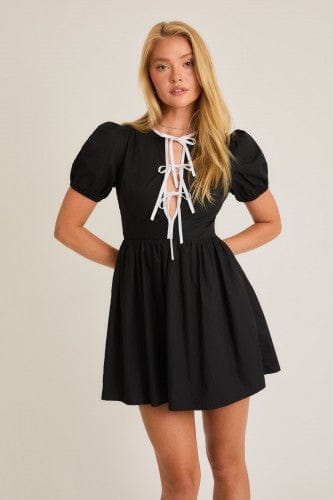 Idealistic Contrast Hem Mini Dress