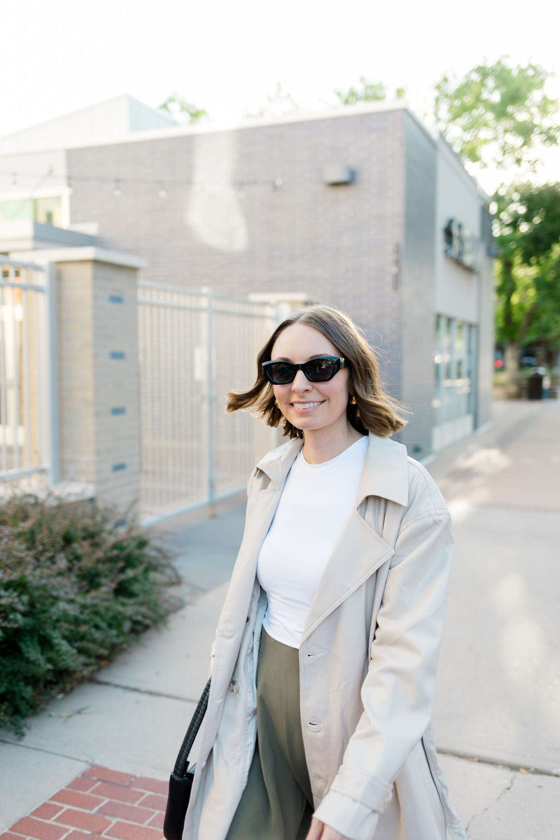 Ryland Faux Leather Trench