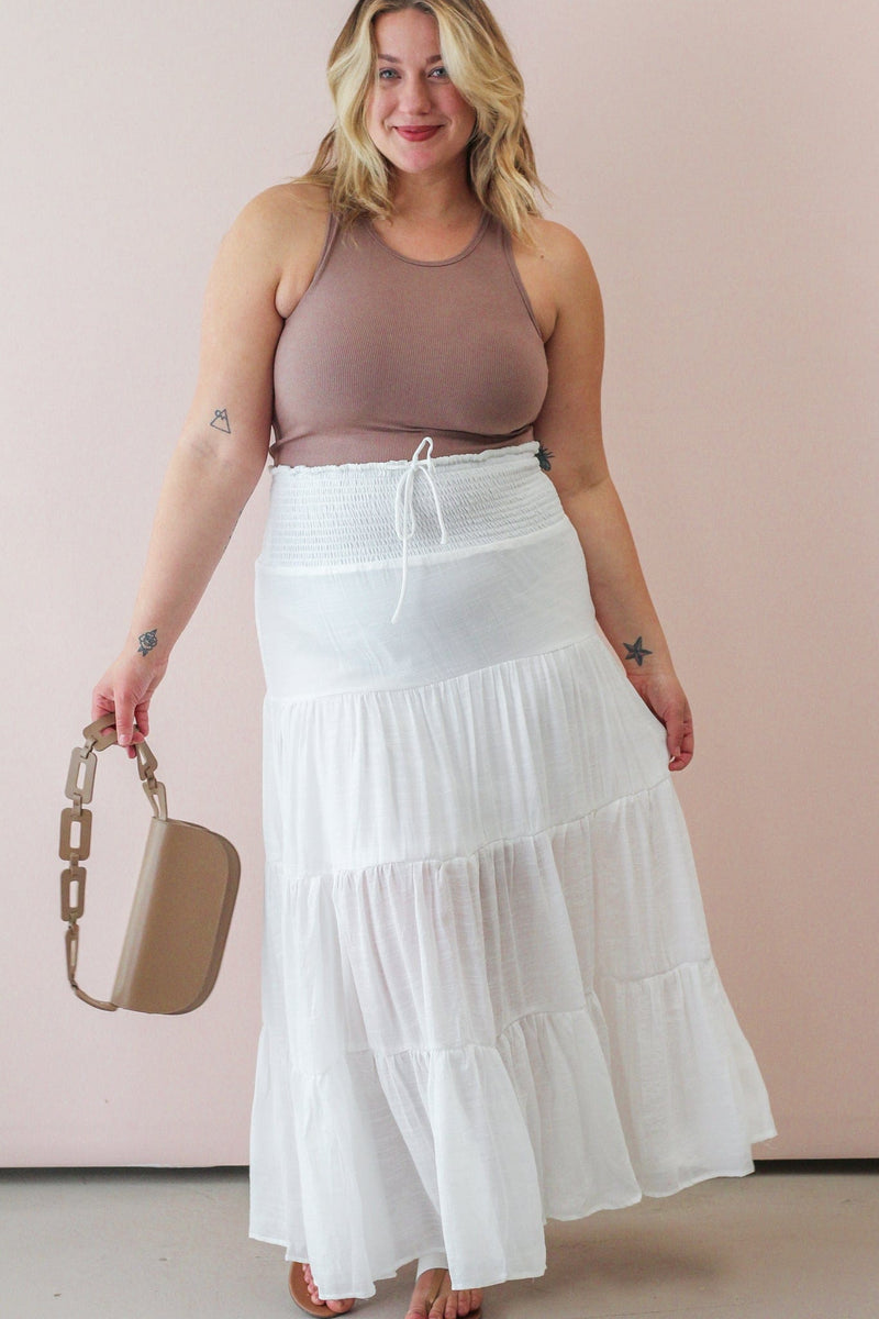 Best Smocked Waist Skirt - 2 Colors!